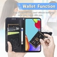 thumbnail image 5 of for Xiaomi Redmi Note 10 5G Wallet Case (Not 4G),3D Butterfly Embossing Slim Flip PU Leather Case Magnetic Closure for Credit Card Slots Holder Cover for Redmi Note 10 5G Rhinestone Black, 5 of 14
