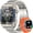 Silver & Orange, variant on Smart Watch for Men(Answer/Call) 1.91" Screen Outdoor Sport Smartwatch 100+ Sport Modes Smartwatch Big Battery Waterproof Step Counter for iOS Android