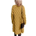 thumbnail image 5 of Lovskoo Cardigan Sweaters for Women Open Front Spring Long Sleeved Solid Color Knit Pocket Jacket Oversized Winter Outerwear Tops Yellow, 5 of 8