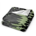 thumbnail image 2 of Anti-Pilling Flannel Bed Throw Blankets Forest Trees Green - Couch-Ultra-Soft Micro Fleece Sofa Bed Camping Travel Blanket for Adults 40"x30", 2 of 8