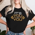 thumbnail image 2 of It's Vs You Workout Gym Workout Motivation Fitness Women T-Shirt – Empowering Fitness Graphic Tee, Strong Woman Gym Apparel, Motivational Training Shirt, Gift for Workout Enthusiasts and Athletes, 2 of 3