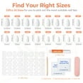 thumbnail image 3 of Modelones White Press on Nails Almond, Short Almond Fake Nails, Reusable Nail Kit with Nail Glue Adhesive Tabs Mini Nail File, Nails Press Ons 32Pcs 16 Sizes, Women Girl Gift, 3 of 8