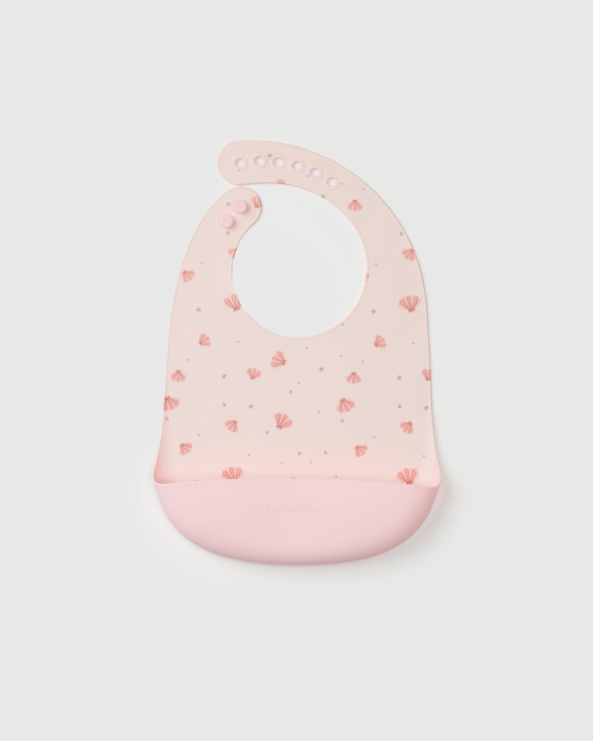 Loulou Lollipop Silicone Feeding Bib, Seashells, 3-36 Months photo 1