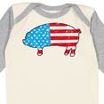 thumbnail image 4 of Inktastic Patriotic Pig Boys or Girls Long Sleeve Baby Bodysuit, 4 of 5