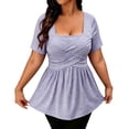 thumbnail image 2 of Bixock Maternity Tops Plus Size Short Sleeve V Neck Loose Pregnancy Blouse Casual Maternity Shirt Pregnant Top Summer Maternity Clothes, 2 of 5