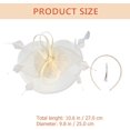 thumbnail image 4 of White Fascinator Fashion Headbands Fascinators Hat Flower Mesh Ribbons, 4 of 5