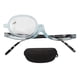 thumbnail image 1 of Gafas de lectura de una sola lente con aumento y lentes intercambiables para maquillaje de ojos para personas mayores, montura azul transparente +4.00, 1 of 14