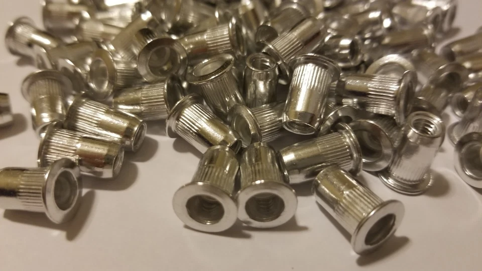 CIRCLE- 100 Pcs 10-32 Aluminum Flange Nutserts Rivet Nut Rivnut Nutsert