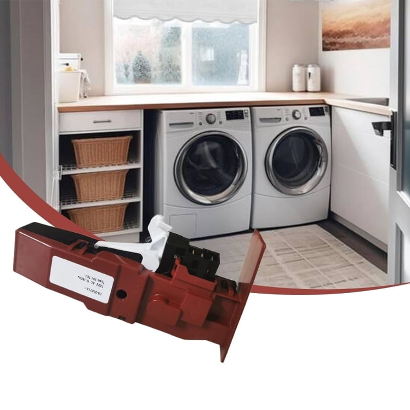 Washing Machine Door Lock Safety Switches Replacement Part Plastic Construction for Top Load Dryers Easy Installation