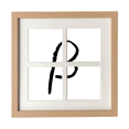thumbnail image 1 of greek alphabet beta black Frame Wall Tabletop Display 4 Openings Picture, 1 of 3
