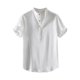 thumbnail image 2 of pstuiky camisetas de hombre, Camisa de hombre de Europa y América, de manga corta, con cuello alto y boca abierta, blusa de manga corta. ropa de hombre l, 2 of 6