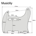 thumbnail image 2 of Musiclily Pro 5 Hole Vintage Tele Pickguard for Fender American/Mexican Made Standard Telecaster Style Electric Guitar, 4Ply White Pearl, 2 of 4