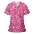 thumbnail image 1 of Snoarin Summer Plus Size Womens Summer Hauts Femmes Manches Courtes Col en V Hauts Uniforme de Travail Blouse Uniformes de Travail pour Femmes en Liquidation, 1 of 3
