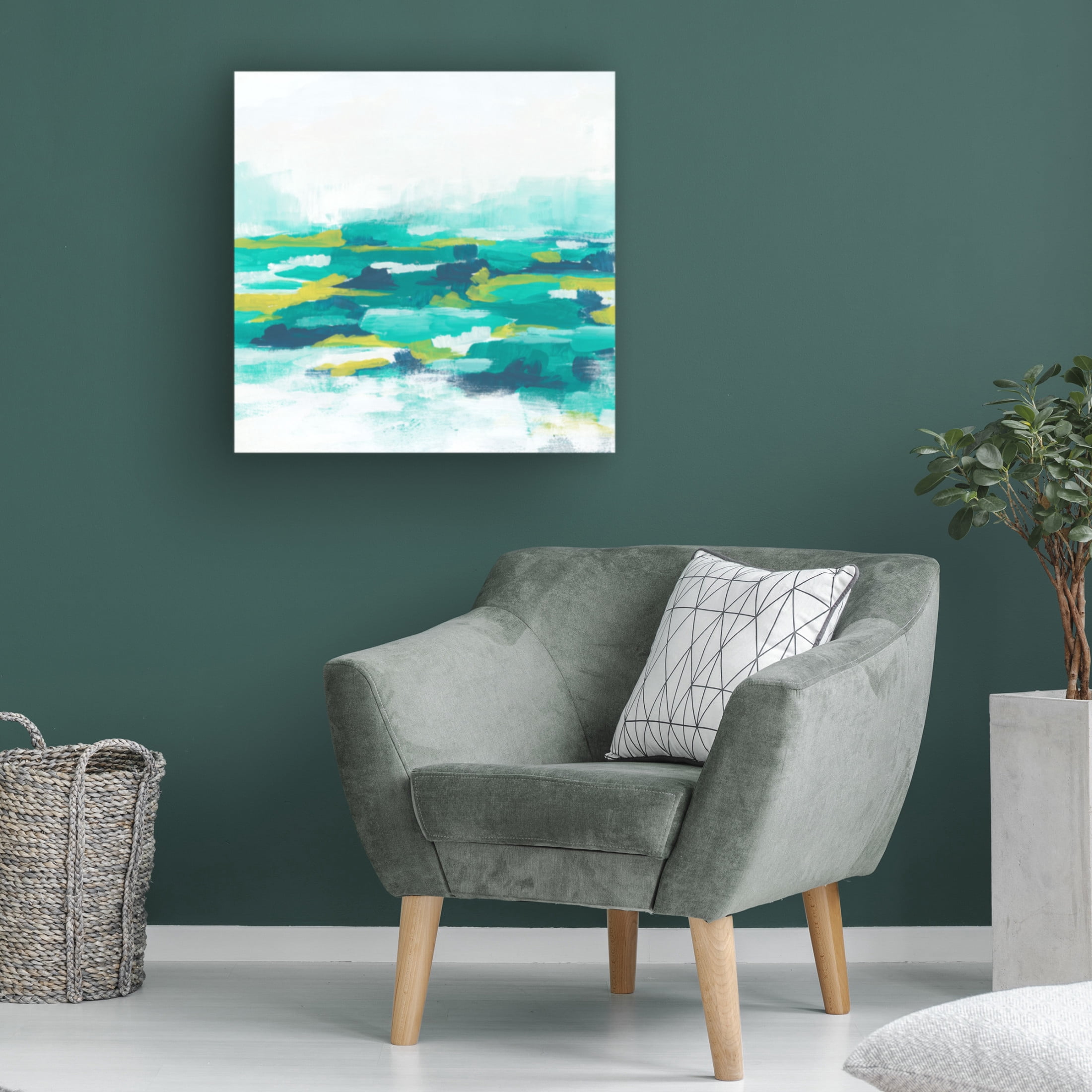 Trademark Fine Art June Erica Vess  Turquoise Cove II Canvas Wall Art