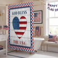 thumbnail image 5 of Independence Day Shower Curtain, 72" x 72", God Bless the USA Red Blue Checker Plaid Waterproof Bathroom Curtain Washable Shower Curtain Set with 12 Hooks, 5 of 9
