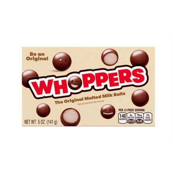 Whoppers Malted Milk Balls, 5-Ounce Box (Pack of 2)