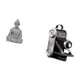 thumbnail image 5 of Estatua de Buda Mono con cámara, adorno de resina, figura coleccionable budista única, escultura en miniatura, accesorio decorativo para patio de hote, 5 of 8