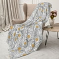 thumbnail image 3 of Disketp Daisies Flowers Cozy Flannel Fleece Throw Blanket: Has a velvety texture for All Seasons - Perfect for Women, Men, & Kids"40"x30", 3 of 6