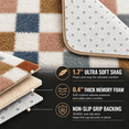 thumbnail image 4 of ZRSDIXK 5'x8' Large Shag Area Rugs for Living Room Bedroom Dining Room Plush Pile Soft Checkered Fluffy Geometric Modern Indoor Carpets Rugs,Multicolor, 4 of 12