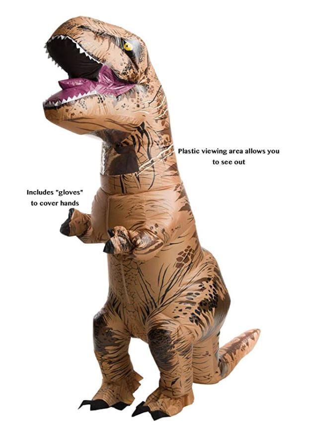 Mischief Adults Inflatable T-REX Head Costume Dinosaur Halloween Blow up Outfits