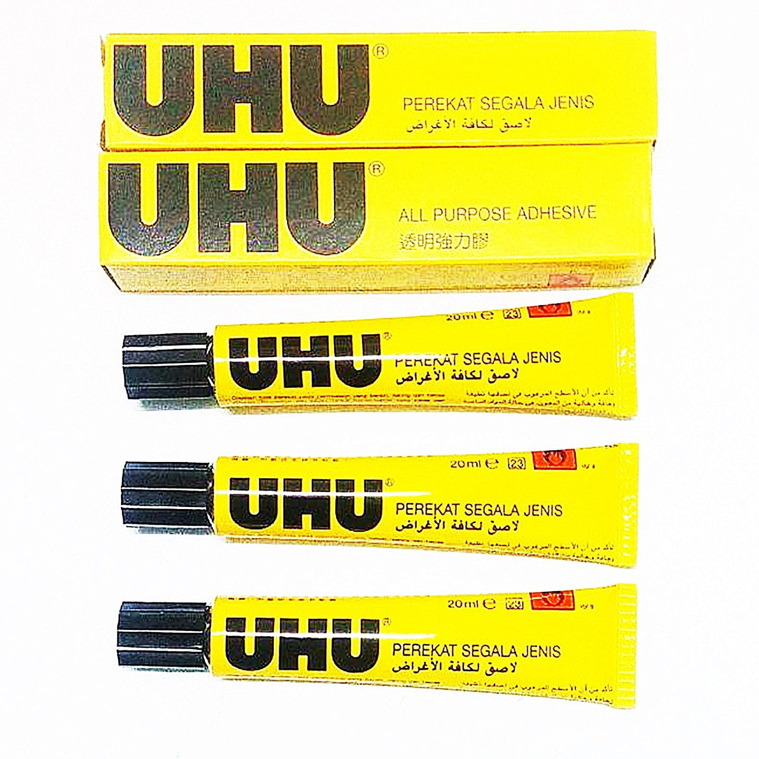 3 Tubes UHU DIY All Purpose Adhesive Glue 20 ml/tube