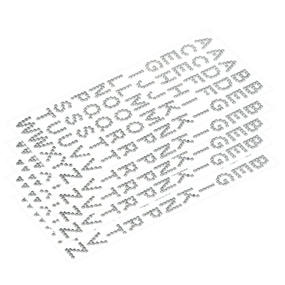 HEMOTON 5 Sheets Alphabet Clothes Stickers Acrylic Square Self-Adhesive Craft Enthusiasts