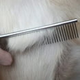 thumbnail image 3 of BAMAIA Pet Steel Comb with Rounded Ends Stainless Steel Teeth,metal Cat Dog Comb for Removing Tangles and Knots, 7 1/2-inch L, 3 of 7