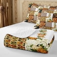thumbnail image 4 of Erosebridal Patchwork Floral Twin Quilt Set 2 Pieces,Fall Harvest Twin Coverlet Set,Plaid,1 Bedspread and 1 Pillowcase, 4 of 7