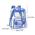 thumbnail image 3 of Xihbxyly Mochila Transparente Resistente, Homologada para Estadios, Minibolsa Transparente con Cordón para Gimnasio, de Vinilo Resistente, con Correas Suaves Ajustables, Ideal para Viajes, Conciertos, 3 of 7
