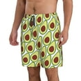 thumbnail image 2 of Kdxio Avocado Pattern Mens Casual Shorts - Drawstring Summer Beach Sports Shorts for Men, 2 of 9