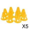 thumbnail image 1 of Colaxi 5x 10pcs 3 Inch PVC Training Cones Sport Cone for Soccer Basketball Training , Yellow 5 Pcs, 1 of 8