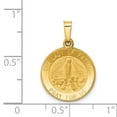 thumbnail image 2 of 14k Yellow Gold Our Lady Fatima Medal Necklace Charm Pendant Religious Of, 2 of 6
