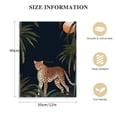 thumbnail image 2 of PIKWEEK  Framed Canvas Print Wall Art Cheetah Dark Tropical Jungle Palm Trees Animals Nature Illustrations Modern Art Rustic Portrait Colorful Chic for Living Room, Bedroom, Office Natural, 2 of 5