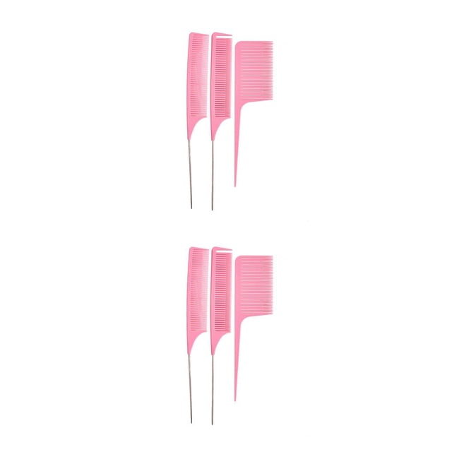 Vogacara 3 piezas de tejido que resalta el cepillo para el cabello seccionamiento del cabello salón de teñido hogar barbería accesorios de estilismo Rosado 2piezas Vogacara CBP196712