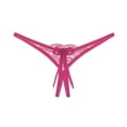 thumbnail image 2 of Micro Thong Women Lace Open Crotch Briefs Thin Strap Mini Panties Floral Bow G-String Sexy Female Lingerie Tangas Mujer, 2 of 5