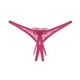 thumbnail image 2 of Micro Thong Women Lace Open Crotch Briefs Thin Strap Mini Panties Floral Bow G-String Sexy Female Lingerie Tangas Mujer, 2 of 5