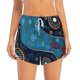 thumbnail image 2 of Balery Bohemian Turtle Pantalones cortos deportivos para mujer con forro y dos bolsillos, elásticos, para entrenamiento, gimnasio, yoga-XX-Large, 2 of 7