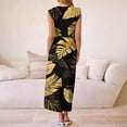 thumbnail image 5 of Edvintorg Long Dresses for Women Sleeveless Casual Loose Floral Sun Dress Summer Holiday Dresses with Split, 5 of 6