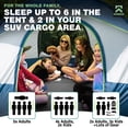 thumbnail image 3 of KNOX SUV Tent for Camping, Universal Fit for All Vehicles, 6 - 8 Person Tent, Car Tent, Tailgate Tent, Glamping Tent, Tent Camping Essentials, Includes Rainfly, Storage Bag, & Hardware, 3 of 7