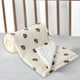 thumbnail image 1 of Manta polar de doble capa para niños | Edredón de gasa cálido y relajante | Manta suave de 100 x 120 cm para cama y sofá | Beige, blanco y naranja, 1 of 6