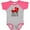 Baseball Heather and Hot Pink, variant on Inktastic 1st Valentines Day Boy Boys Baby Bodysuit