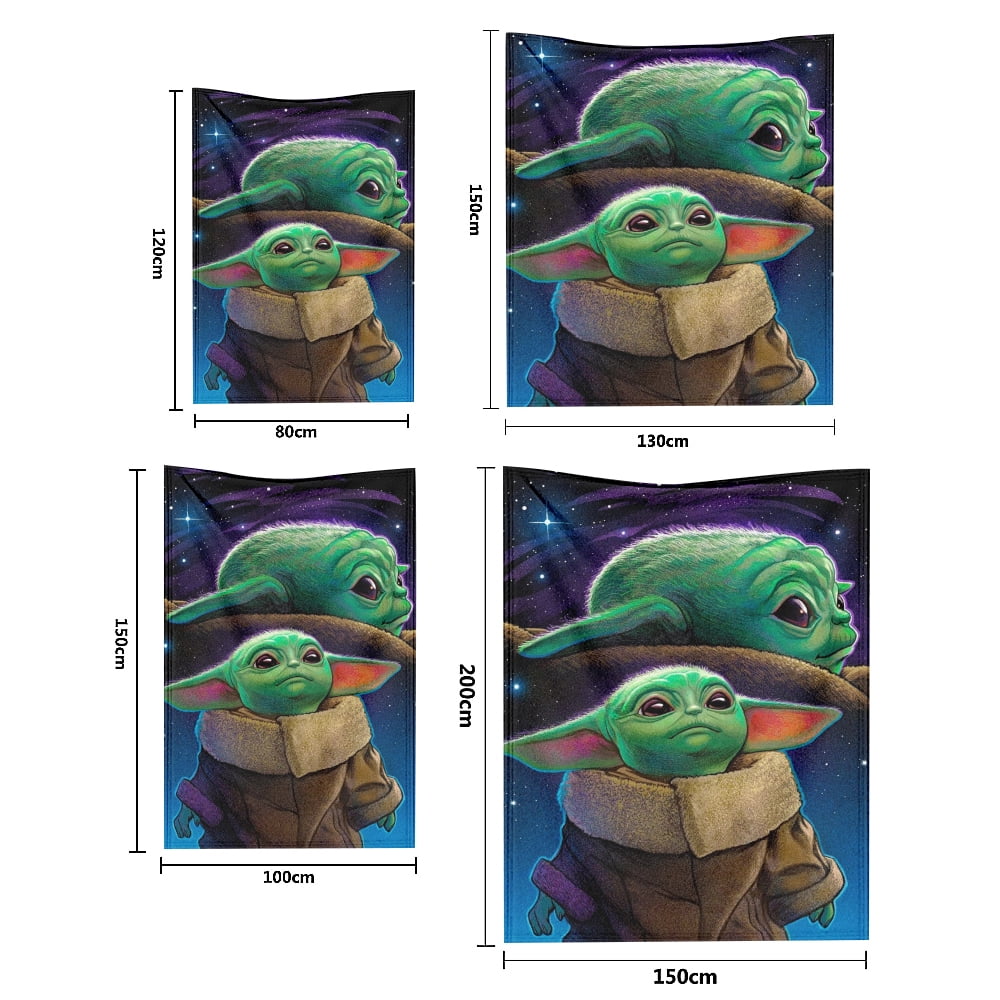 Baby Yoda Blanket Soft Plush Bed Blankets Cozy Lightweight Couch Throw