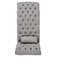 thumbnail image 7 of Weston Home Bowman Tufted Armless Chaise with Matching Pillow, Gray Linen, 7 of 7