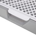 thumbnail image 3 of M Buder Pet Dog Potty Tray Portable Mesh Puppy Training Pad Holder with Splash Wall Small Animal Toilet, Indoor Outdoor Easy Clean Reusable Litter Box, 21.6x17.7 inches / 55x45 cm, Gray, 3 of 4
