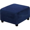 thumbnail image 1 of CNKOO Clearance Under 5$ Velvet Pouffe Cover   Square Ottoman Ottoman Slipcover Square Footstool Protector Storage Stool Ottoman Stretch with Elastic Bottom Feature Real Velvet Plush Fabr, 1 of 7