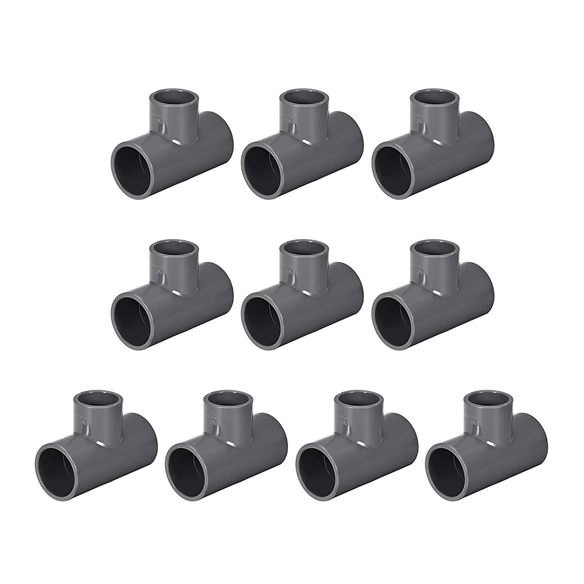 PVC Furniture PVC Elbow Fittings Gray 10Pcs 4 Way 20mm Tee PVC Fitting Elbow
