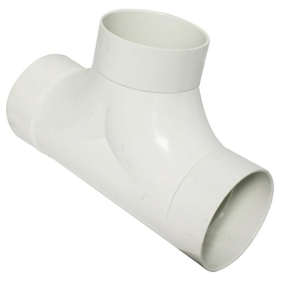 414155BC PVC Sewer 4-Inch Two-Way Cleanout White
