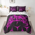 thumbnail image 2 of Castle Fairy Teens Video Game Bedding Comforter Set,Geometric Gamepads King Bedding Sets, 2 of 8