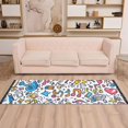thumbnail image 2 of Yayeee Runner Rug for Bedroom 2'x6' Machine Washable Hallway Non Slip Mat, Doodle Pattern, 2 of 8