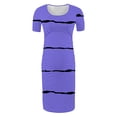 thumbnail image 5 of Zwiiyzr 2025 Women's Maternity Dress Striped Slim Short Sleeve Tank Dresses Scoop Neck Pregnancy Bodycon Dress for Casual Wear Dark Blue, 5 of 6